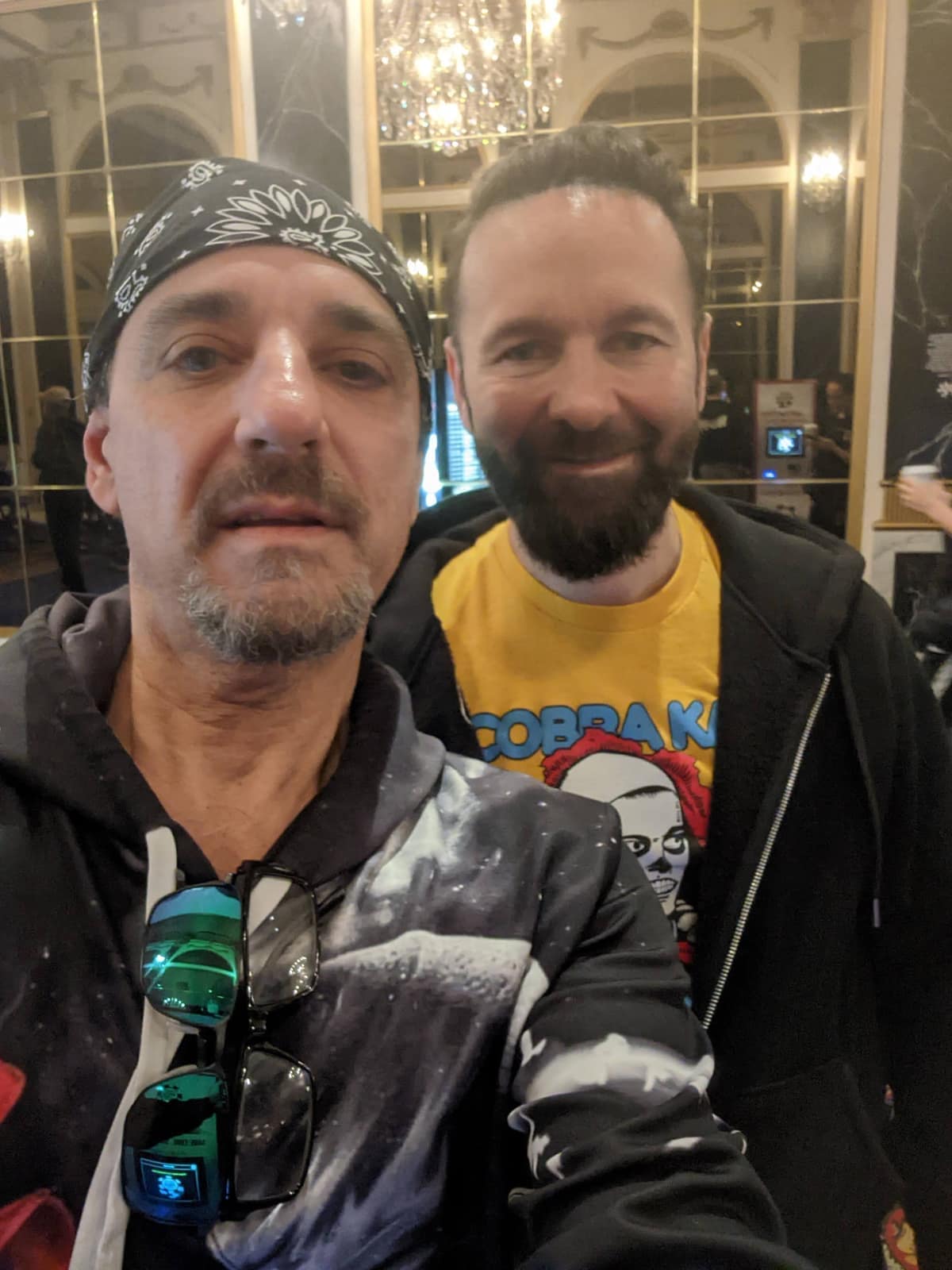 Joey with a friend or fellow player (15)